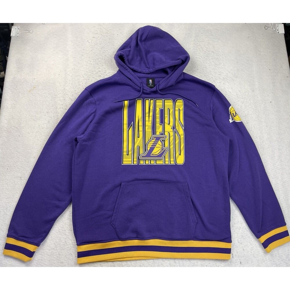 Los Angeles Lakers Size XL NBA Purple Yellow Graphic Pullover Hoodie